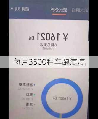 每月3500租车跑滴滴