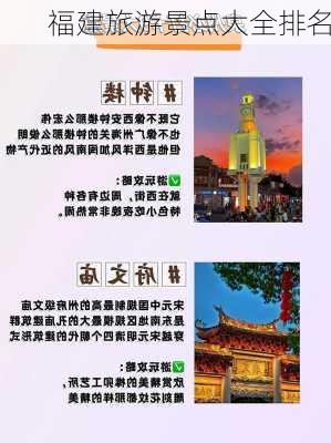 福建旅游景点大全排名