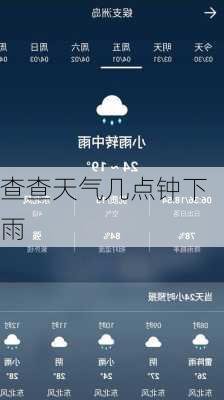 查查天气几点钟下雨