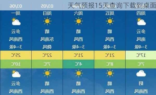 天气预报15天查询下载到桌面