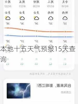 本地十五天气预报15天查询