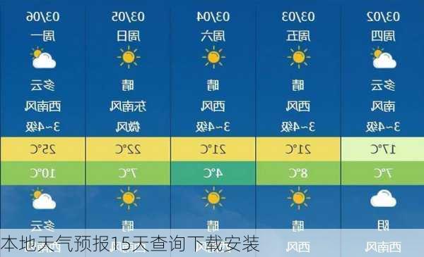 本地天气预报15天查询下载安装