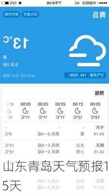 山东青岛天气预报15天