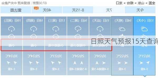 日照天气预报15天查询