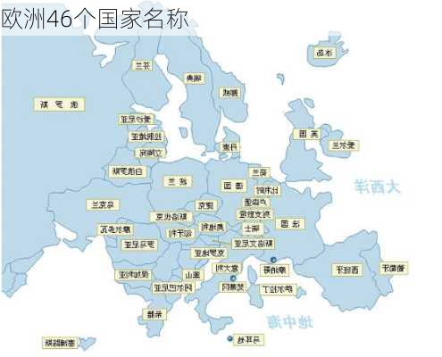 欧洲46个国家名称