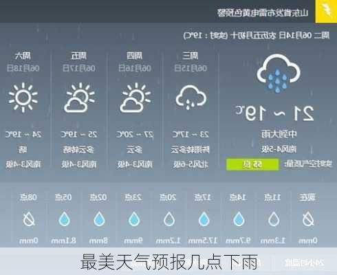 最美天气预报几点下雨