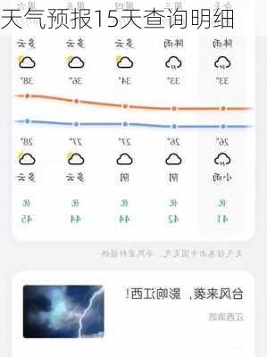 天气预报15天查询明细