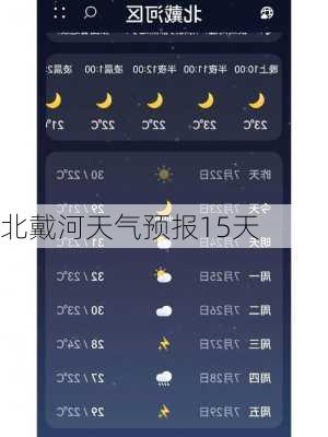 北戴河天气预报15天