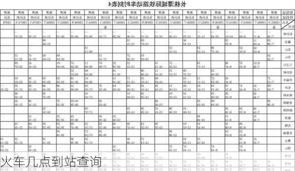 火车几点到站查询