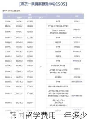 韩国留学费用一年多少