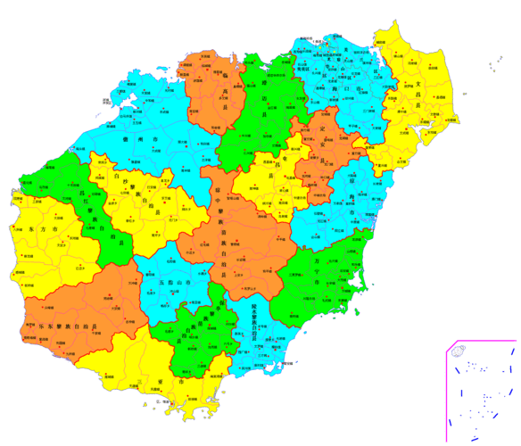 海南省地图高清版大图