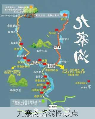 九寨沟路线图景点