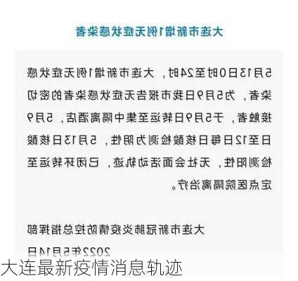 大连最新疫情消息轨迹