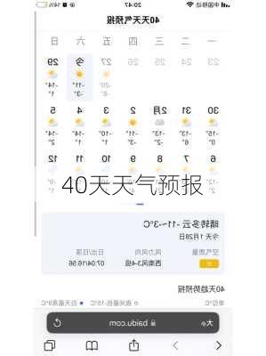 40天天气预报