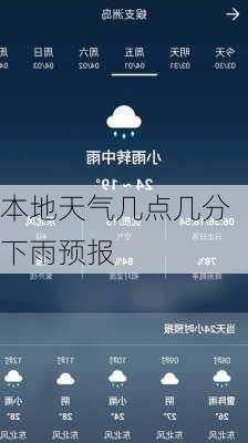 本地天气几点几分下雨预报