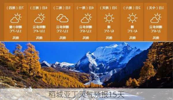 稻城亚丁天气预报15天