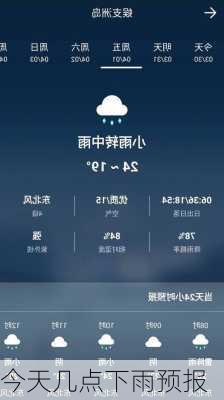 今天几点下雨预报