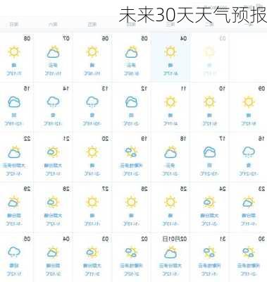 未来30天天气预报