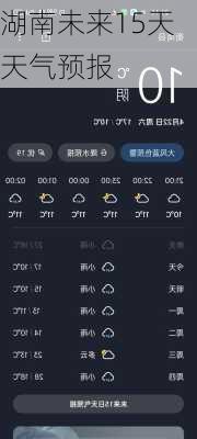 湖南未来15天天气预报