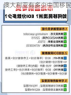 澳大利亚有多少中国移民