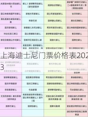 上海迪士尼门票价格表2023