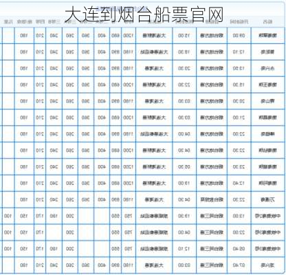 大连到烟台船票官网