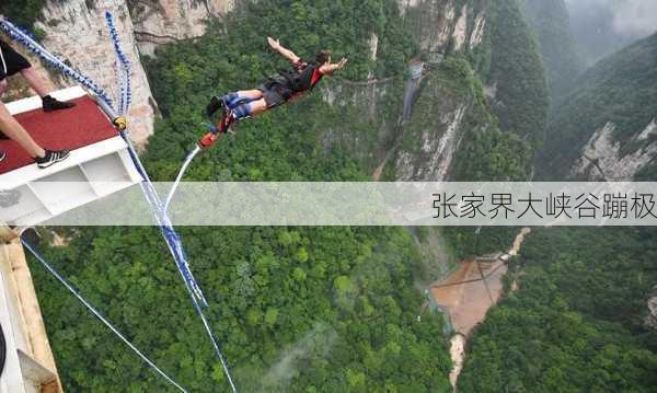 张家界大峡谷蹦极