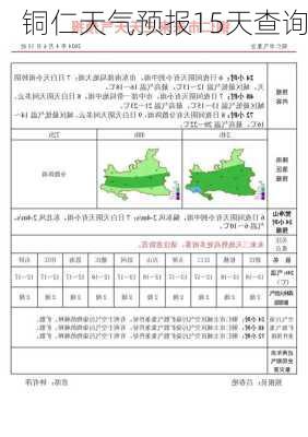 铜仁天气预报15天查询