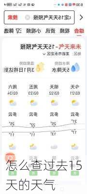 怎么查过去15天的天气