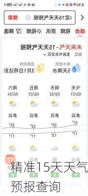 精准15天天气预报查询