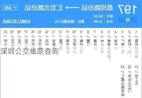 深圳公交线路查询