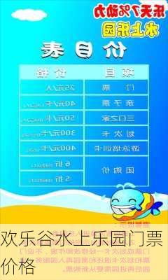 欢乐谷水上乐园门票价格