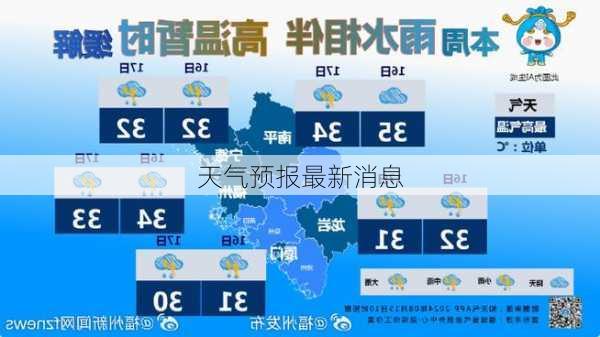 天气预报最新消息