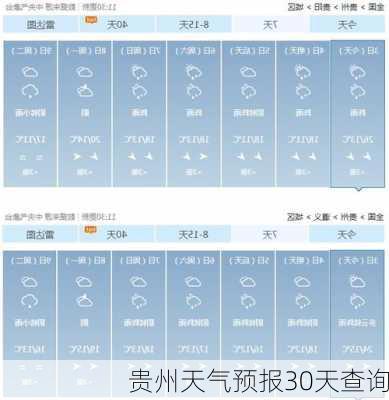 贵州天气预报30天查询