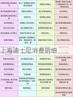 上海迪士尼消费明细