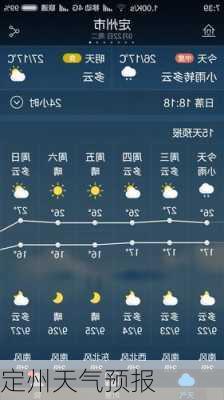 定州天气预报